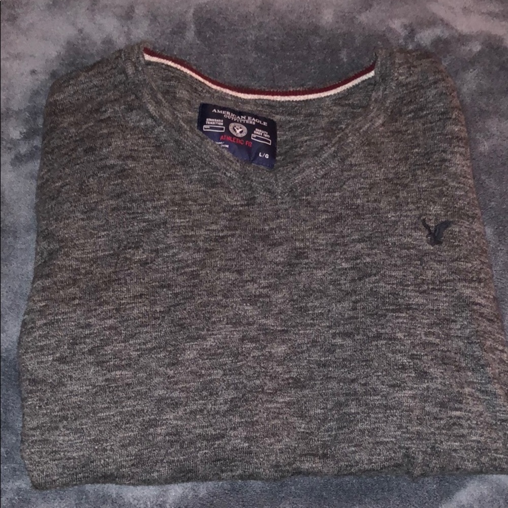 Dark Grey V-Neck Sweater